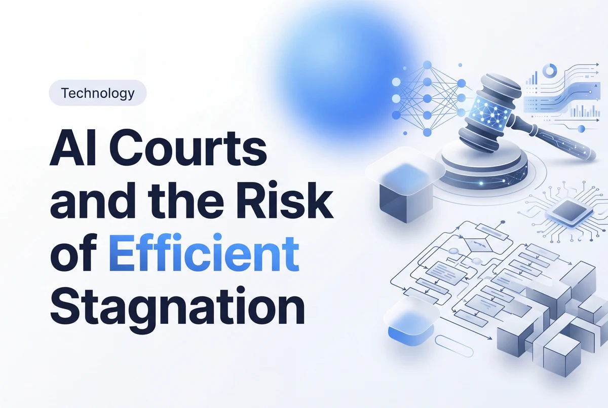 AI Courts and the Risk of Efficient Stagnation